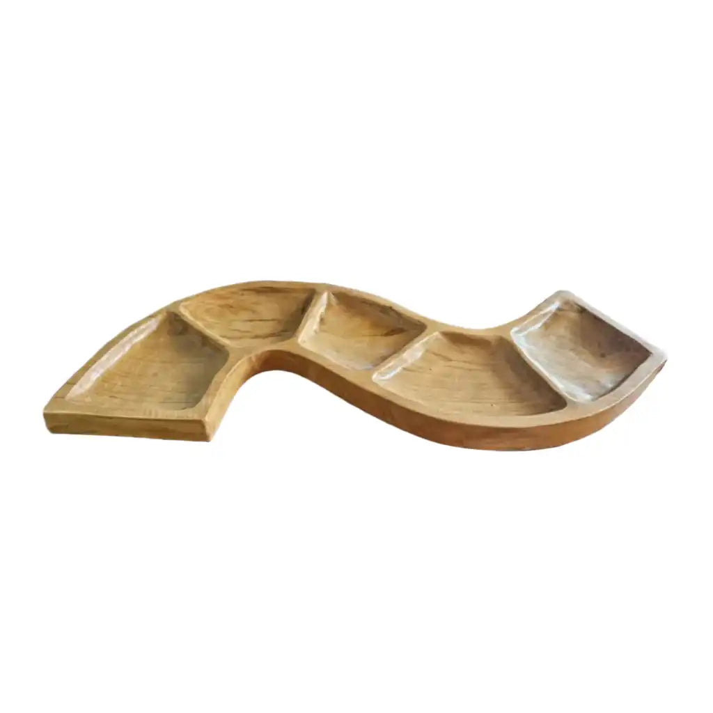 Ancient Wisdom Wooden Snack Tray Snake Shaped Teak Bowl - Sustainably Sourced Home & Garden > Kitchen & Dining > Tableware > Serveware > Serving Platters > Wooden Snack Tray > Snake Shaped Teak Bowl > Sustainably Sourced Seveing Tray emmy-jane-boutique.myshopify.com