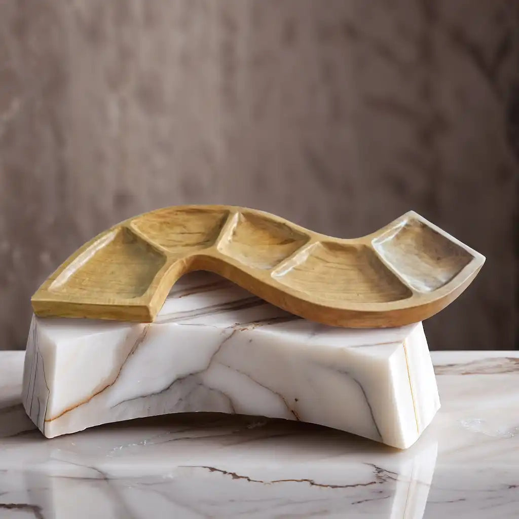 Ancient Wisdom Wooden Snack Tray Snake Shaped Teak Bowl - Sustainably Sourced Home & Garden > Kitchen & Dining > Tableware > Serveware > Serving Platters > Wooden Snack Tray > Snake Shaped Teak Bowl > Sustainably Sourced Seveing Tray emmy-jane-boutique.myshopify.com