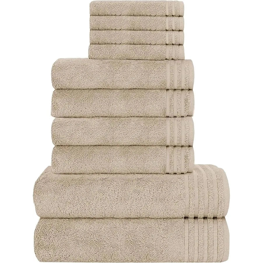 Luxury Egyptian Cotton Towel Set 500 GSM with 4 Face Towels, 4 Hand Towels, 2 Bath Towels