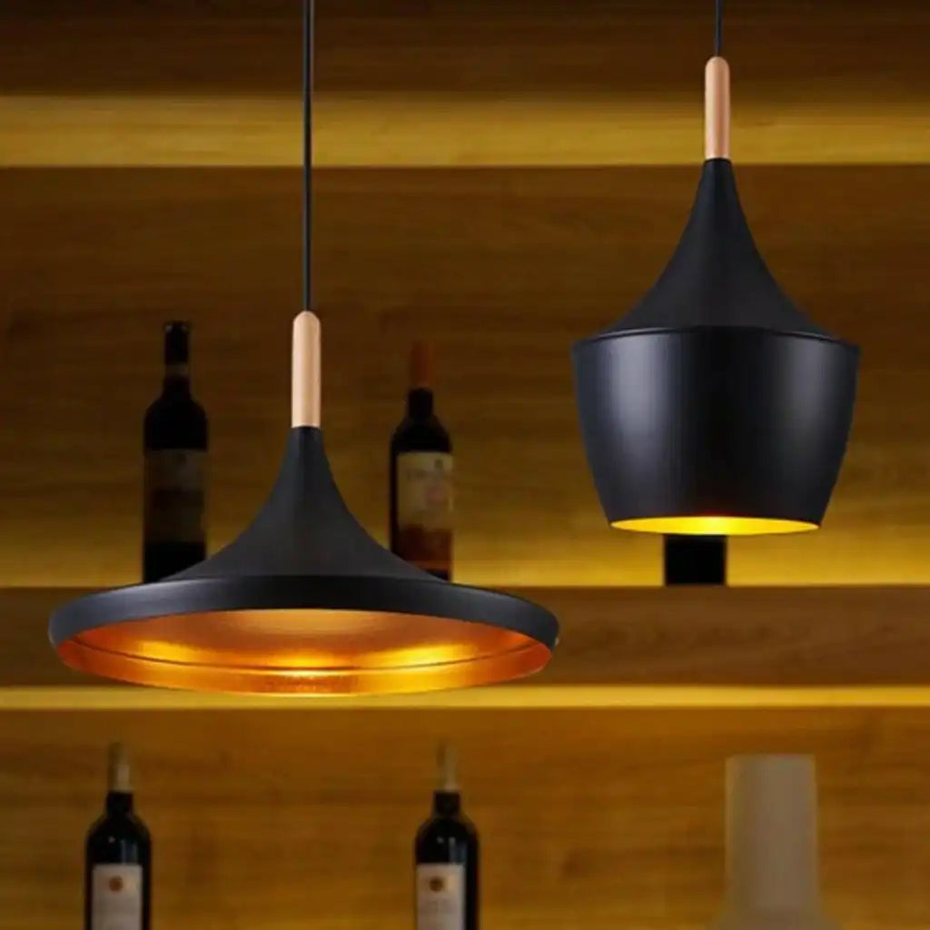 LEDSone Vintage Golden Interior Ceiling Pendant Light Home & Garden > Lighting > Lighting Fixtures > Ceiling Light Fixtures > Black Ceiling Lights > Black and Gold Metal Ceiling Lights > Modern Pendant Lights Black emmy-jane-boutique.myshopify.com