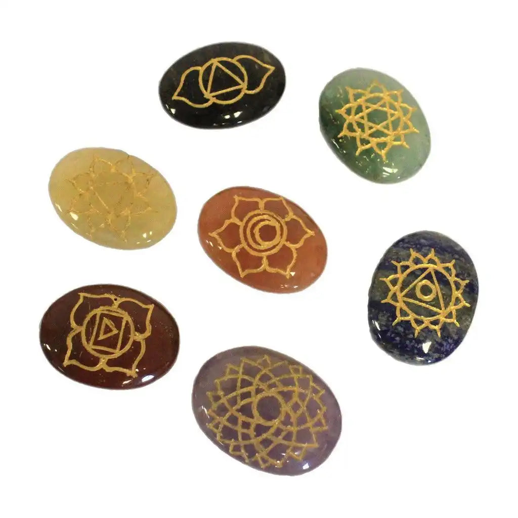 Ancient Wisdom Esoteric Healing Sets - Chakra stones Fengshui Quartz Crystal Black Agate Arts & Entertainment > Hobbies & Creative Arts > Arts & Crafts > Art & Crafting Materials > Embellishments & Trims > Loose Stones > Esoteric Healing Sets > Chakra stones Fengshui Quartz Crystal Black Agate emmy-jane-boutique.myshopify.com