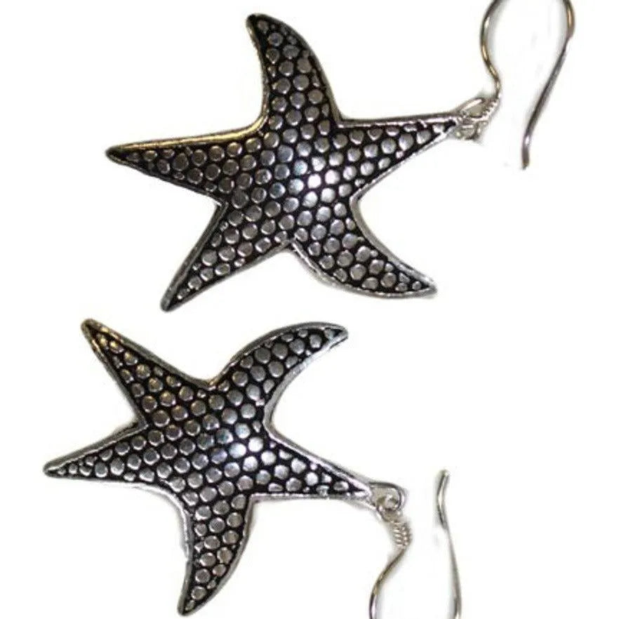 Ancient Wisdom Thai Silver Jewellery - Star Fish Earrings - 925 Sterling Silver Clothing & Accessories > Jewellery & Watches > Earrings > Womens Earrings > Drop Earrings > Silver Starfish Earrings emmy-jane-boutique.myshopify.com