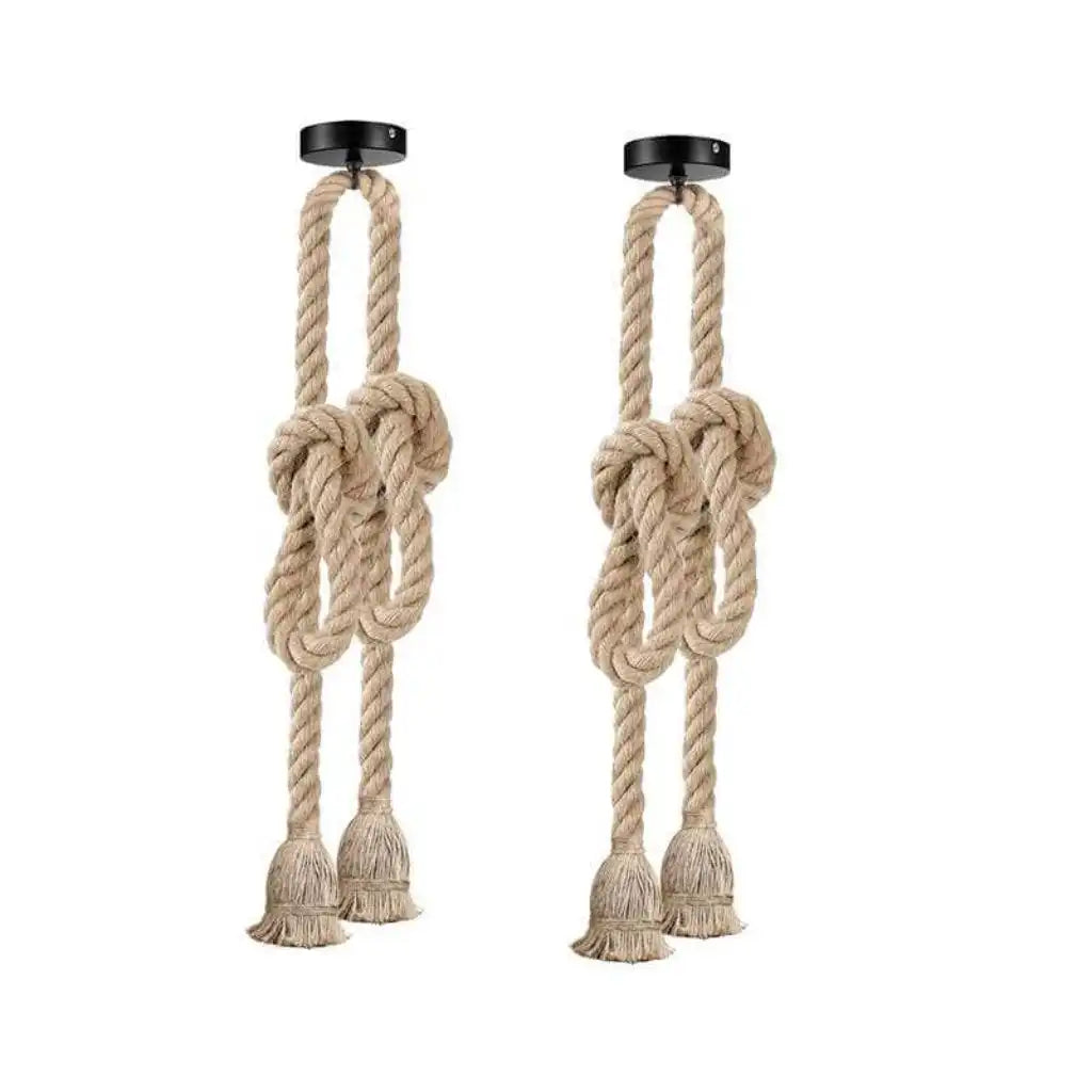 LEDSone Double Head Hemp Rope Pendant Light Home & Garden > Lighting > Lighting Fixtures > Ceiling Light Fixtures > Ceiling Lights > Pendant Lights > Hemp Rope Lights emmy-jane-boutique.myshopify.com