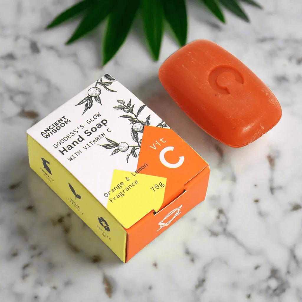 Ancient Wisdom Vitamin C Hand Soap with Essential Oils - Nourishing & Revitalising Health & Beauty > Personal Care > Cosmetics > Bath & Body > Bar Soap > SLS & Paraben Free Soaps > Vitamin C Soap with Essential Oils emmy-jane-boutique.myshopify.com