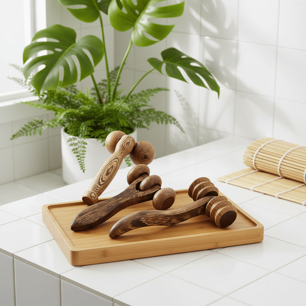 Natural Wooden Massagers - Redwood Skincare Roller