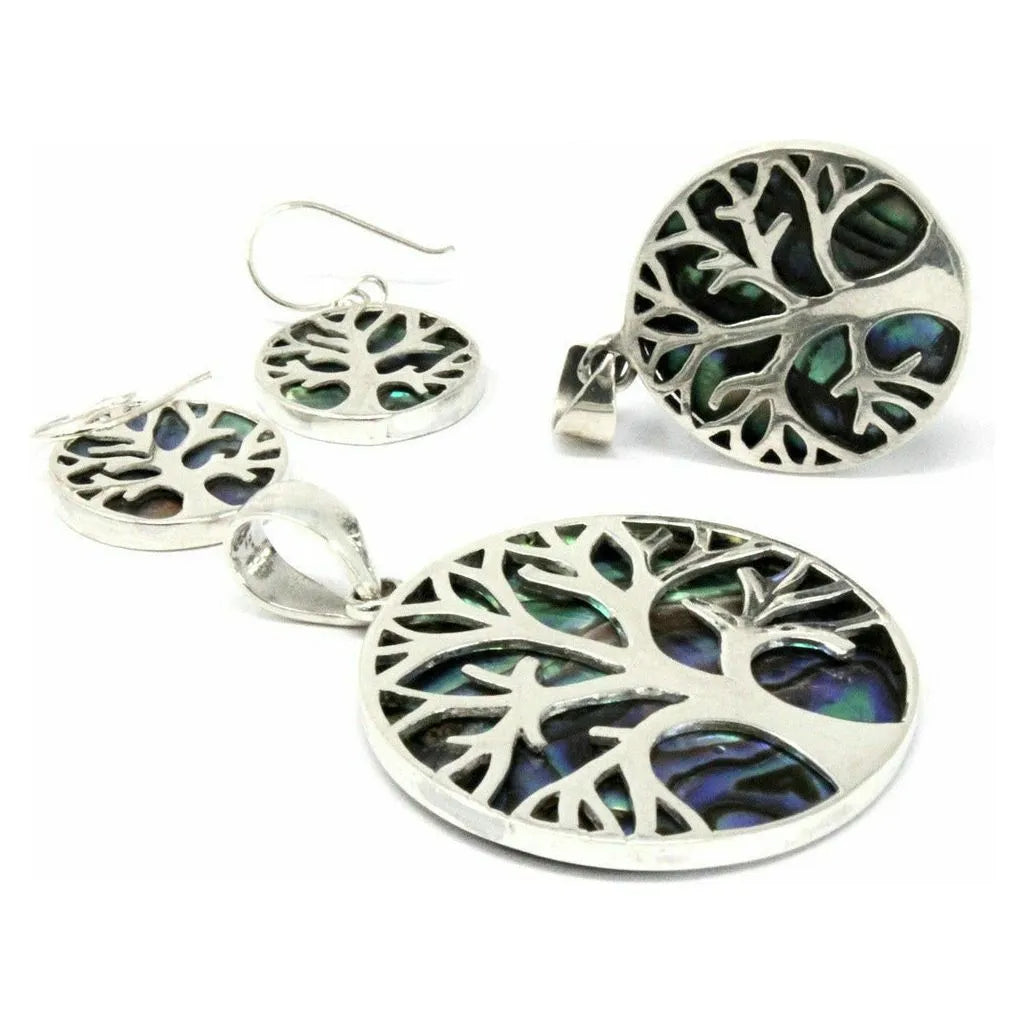 Ancient Wisdom Natural Shell Jewellery - Tree of Life Silver Earrings & Pendants Clothing & Accessories > Jewellery & Watches > Earrings > Womens Earrings > Drop Earrings > Natural Shell and Silver Jewellery > Indonesian Jewellery emmy-jane-boutique.myshopify.com