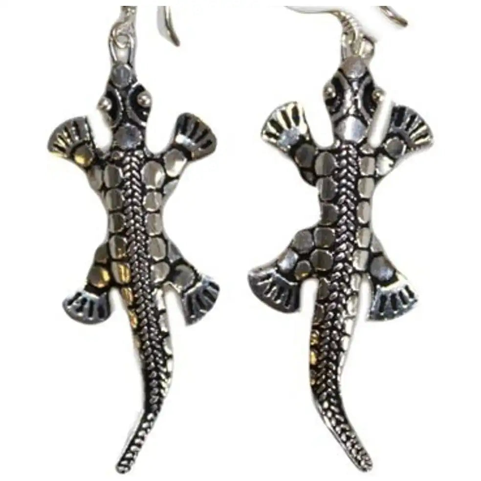 Emmy Jane Thai Silver Lizard Earrings - 925 Silver Geko Design Apparel & Accessories > Jewelry > Womens Earrings > Drop Earrings > Thai Silver Lizard Earrings emmy-jane-boutique.myshopify.com