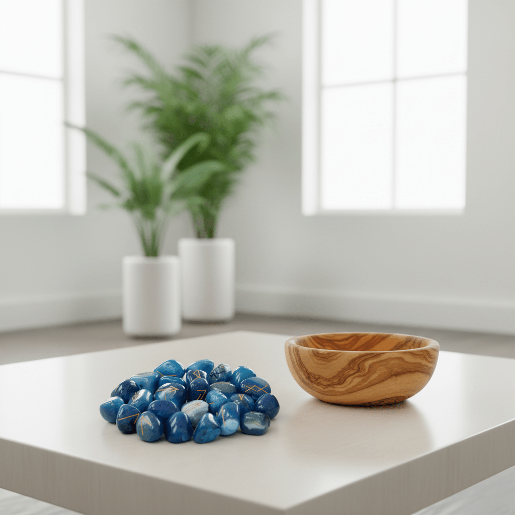 Rune Stones Gift Sets in Pouches - Rune Stone Set - 25 Stones & Storage Pouch