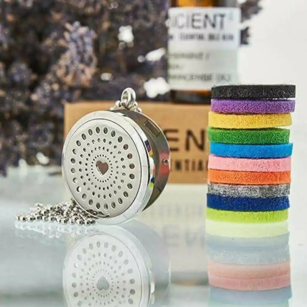 Ancient Wisdom Aromatherapy Diffuser Necklace - Essential Oils Silver Heart Locket Clothing & Accessories > Jewellery & Watches > Necklaces > Womens Necklaces > Aromatherapy Diffuser Necklaces > Aromatherapy Gift Sets emmy-jane-boutique.myshopify.com