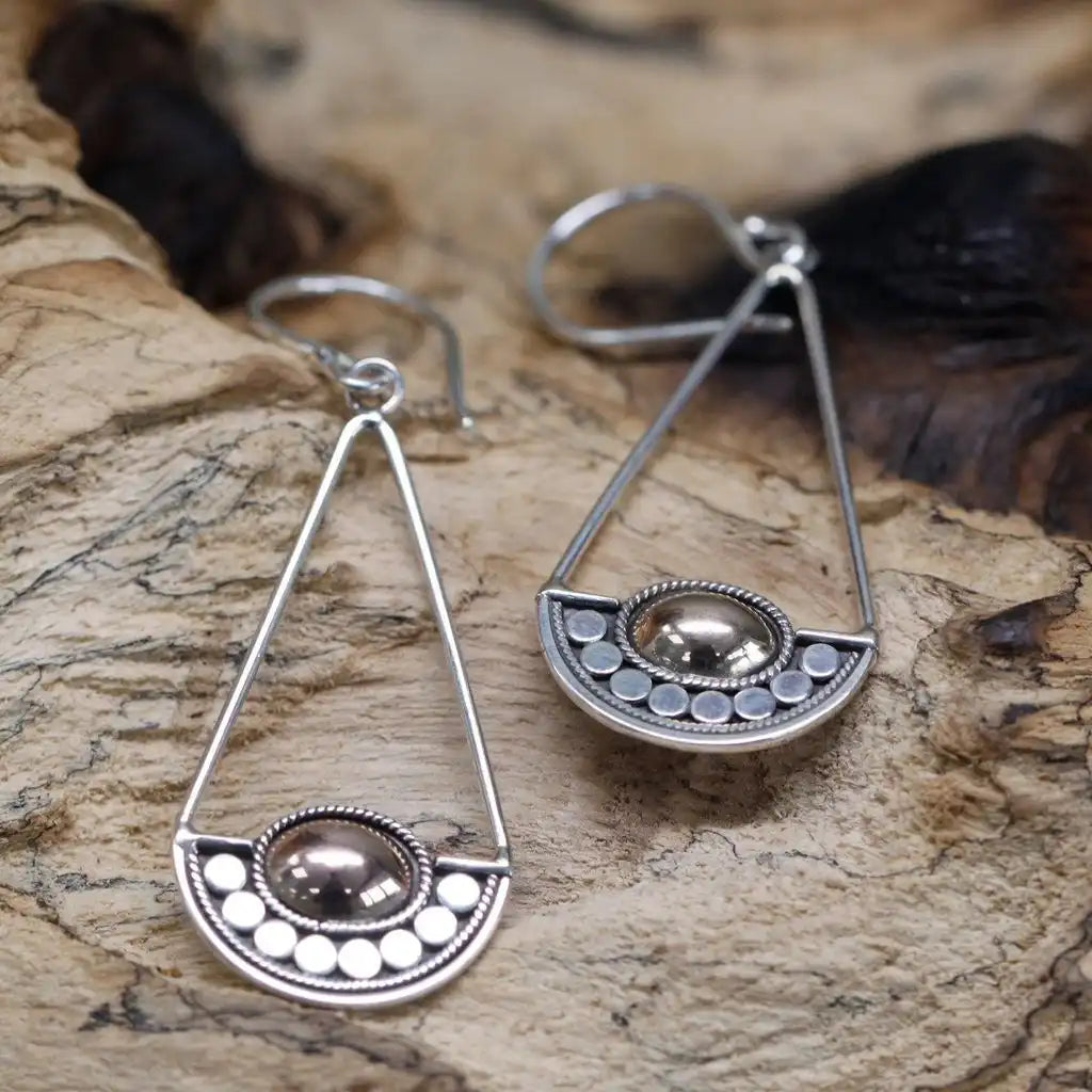 Emmy Jane Silver & Gold Earrings - Luna Balance - Handmade & Ethically Sourced Apparel & Accessories > Jewelry > Womens Earrings > Drop Earrings > Silver & Gold Earrings emmy-jane-boutique.myshopify.com