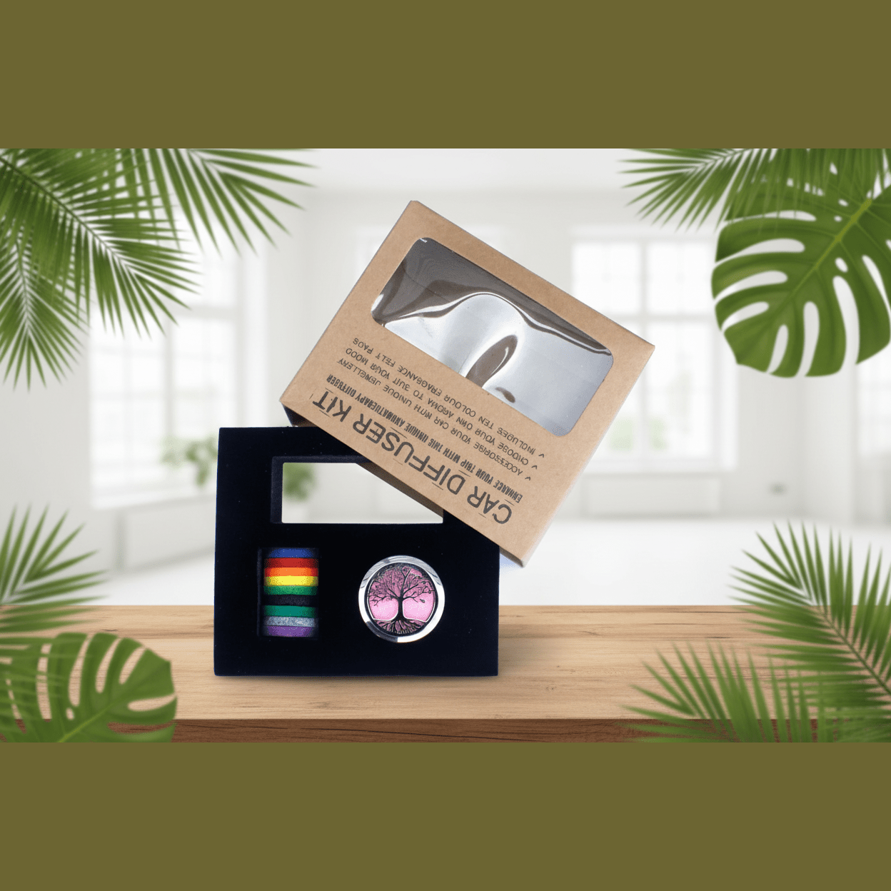 Natural Car Air Freshener - Refillable Car Diffuser Kit - Aromatherapy Car Diffuser