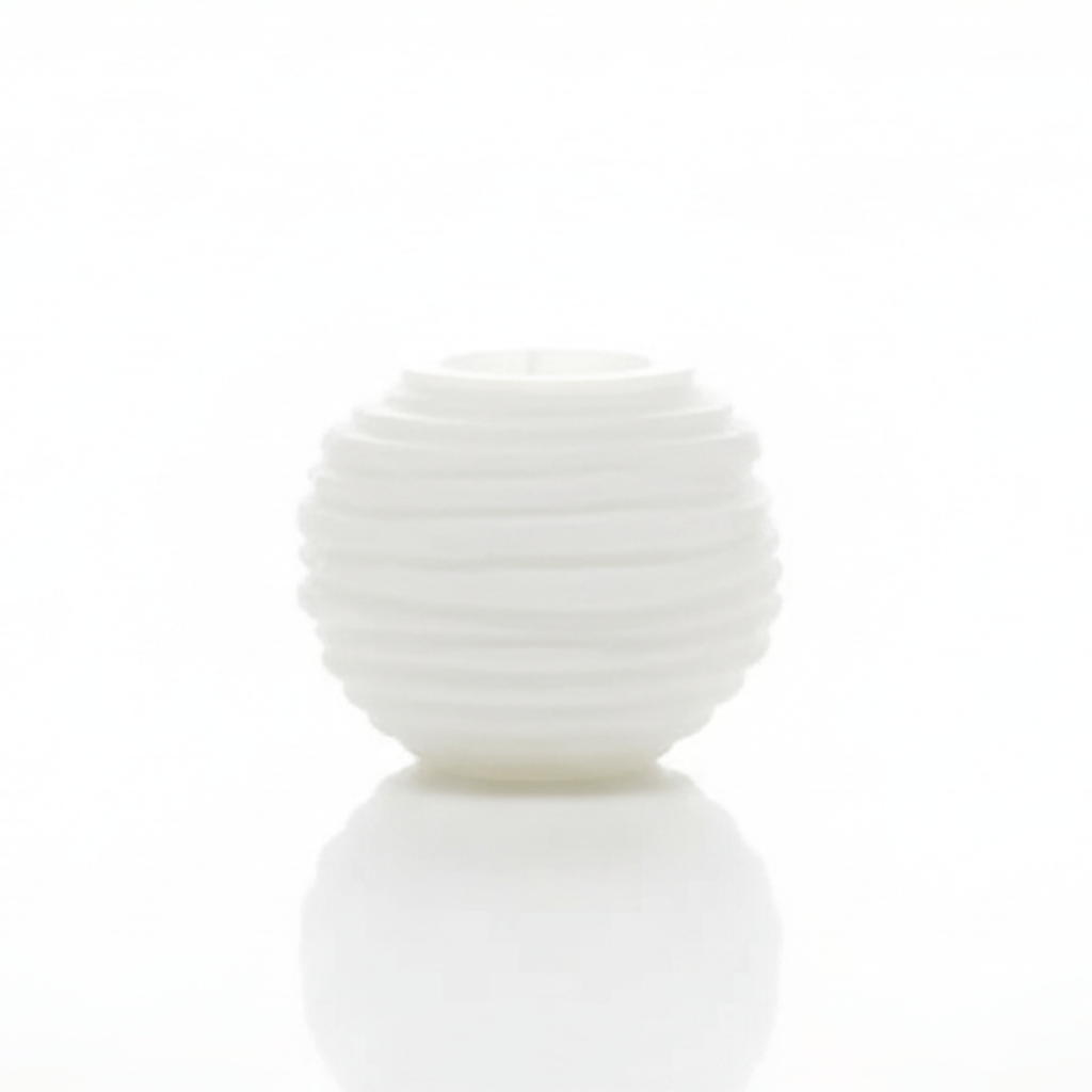 White salt rock candle holder on a white background