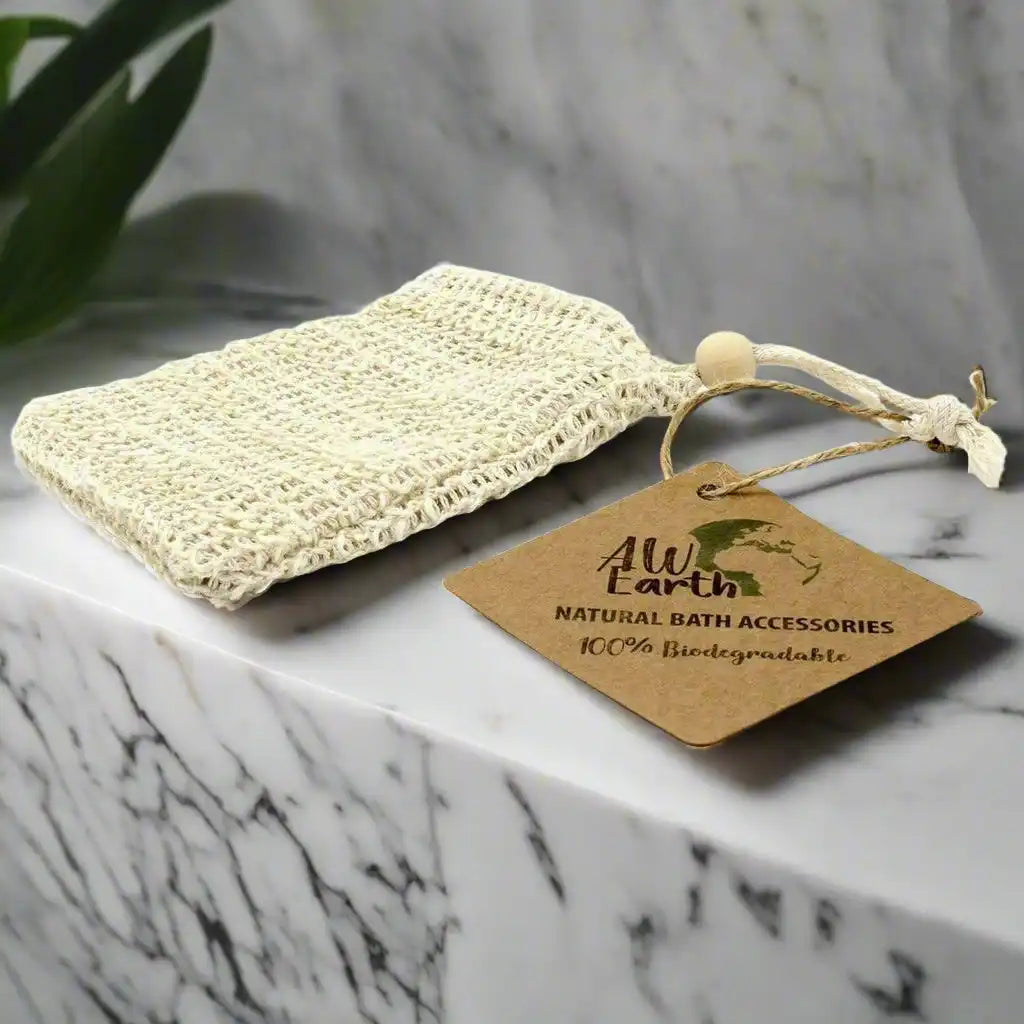 AW Earth Soap Bags - Natural Biodegradable Soap Bags - Sisal Bamboo or Jute Health & Beauty > Personal Care > Cosmetics > Bath & Body > Bar Soap > Soap Bags > Eco-Friendly Soap Bags emmy-jane-boutique.myshopify.com