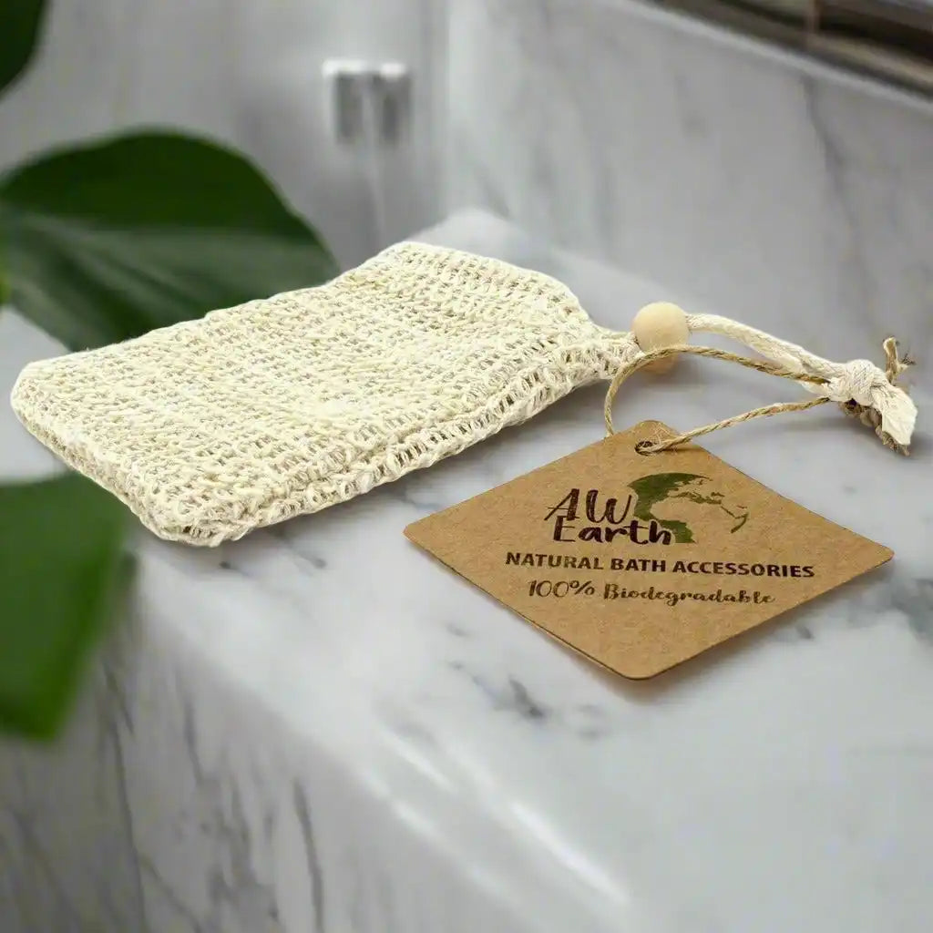 AW Earth Soap Bags - Natural Biodegradable Soap Bags - Sisal Bamboo or Jute Health & Beauty > Personal Care > Cosmetics > Bath & Body > Bar Soap > Soap Bags > Eco-Friendly Soap Bags emmy-jane-boutique.myshopify.com