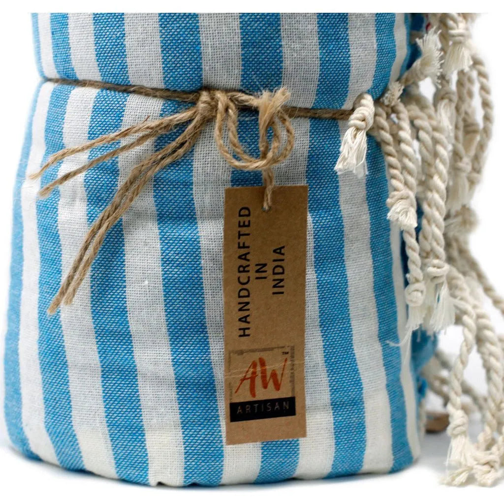 AW Artisan Pareo Indian Cotton Towels - Striped Design Beach Towel Home & Garden > Linens & Bedding > Towels > Bath Towels & Washcloths > Indian Cotton Blend Pareo Towels emmy-jane-boutique.myshopify.com