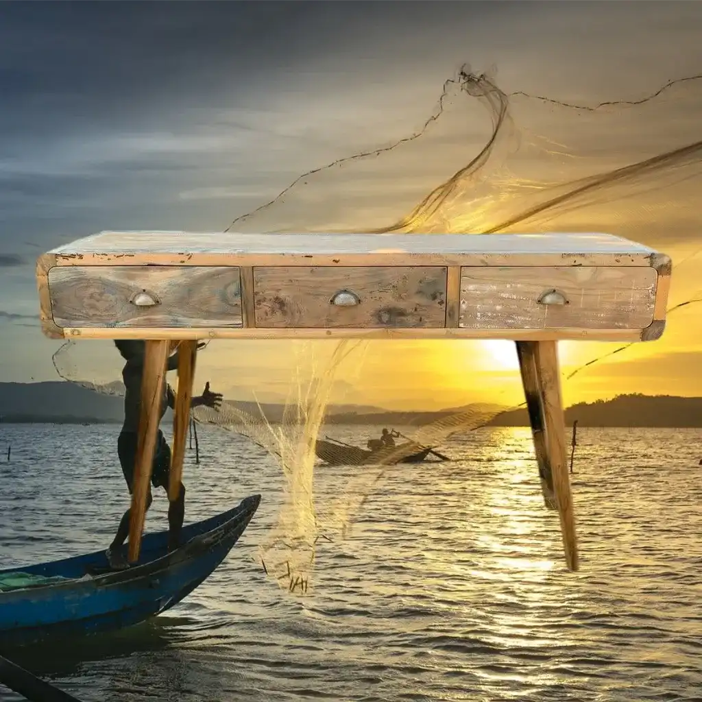 Emmy Jane Console Table - Upcycled Teak Wood from Retired Fishing Boats Furniture > Tables > Accent Tables > Console Tables > Recyled Wooden Furniture > Upcycled wooden console tables emmy-jane-boutique.myshopify.com