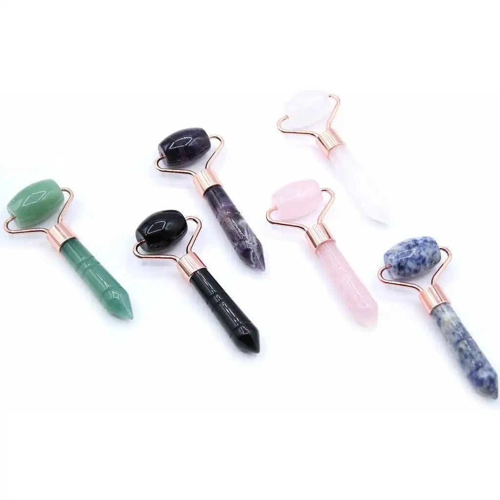 Ancient Wisdom Gemstone Skincare Face Roller - 5 Designs with Pouch -Gem Roller For Face Health & Beauty > Personal Care > Cosmetics > Cosmetic Tools > Skin Care Tools > Skin Care Rollers > Gemstone Face Rollers emmy-jane-boutique.myshopify.com