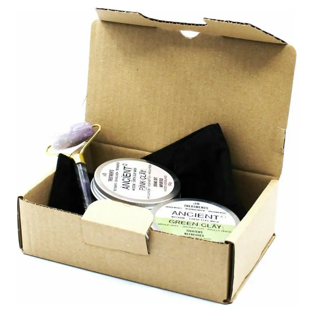 Ancient Wisdom Ancient Wisdom - Clay Mask & Gemstone Roller Facial Skincare Giftset Health & Beauty > Personal Care > Cosmetics > Skin Care > Gift Sets emmy-jane-boutique.myshopify.com