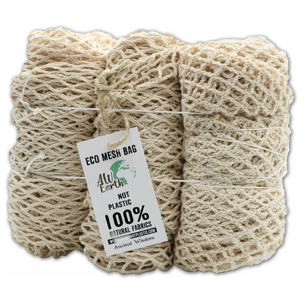 AWEarth AW Earth - Pure Cotton Mesh Bag - Natural Denim Blue Pink or Black Apparel & Accessories > Handbags, Wallets & Cases > Shopper Bags > Pure Cotton Mesh Bags emmy-jane-boutique.myshopify.com