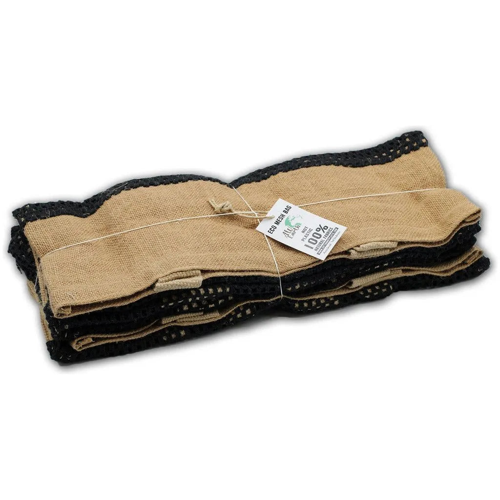 AW Earth Reusable Natural Shopping Bag - Pure Soft Jute and Cotton Mesh Bag Luggage & Bags > Shopping Totes > Tote Bags > Jute and Cotton Mesh Bag > Reusable Natural Shopping Bags emmy-jane-boutique.myshopify.com