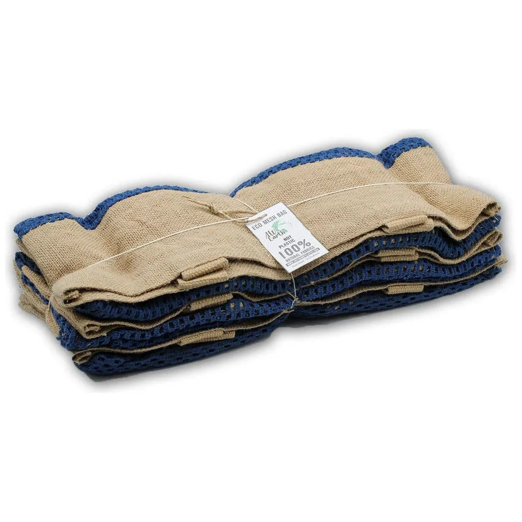 AW Earth Reusable Natural Shopping Bag - Pure Soft Jute and Cotton Mesh Bag Luggage & Bags > Shopping Totes > Tote Bags > Jute and Cotton Mesh Bag > Reusable Natural Shopping Bags emmy-jane-boutique.myshopify.com