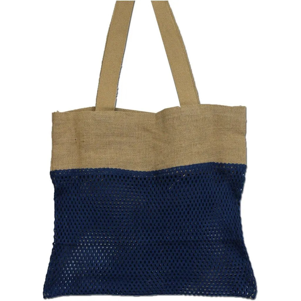 AW Earth Reusable Natural Shopping Bag - Pure Soft Jute and Cotton Mesh Bag Luggage & Bags > Shopping Totes > Tote Bags > Jute and Cotton Mesh Bag > Reusable Natural Shopping Bags emmy-jane-boutique.myshopify.com