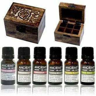 Ancient Wisdom Ancient Wisdom - Essential Oils & Mango Wood Box - Aromatherapy Gift Set 5664 - Health & Beauty > Personal Care > Massage & Relaxation > Massage Oil > Essential Oils emmy-jane-boutique.myshopify.com
