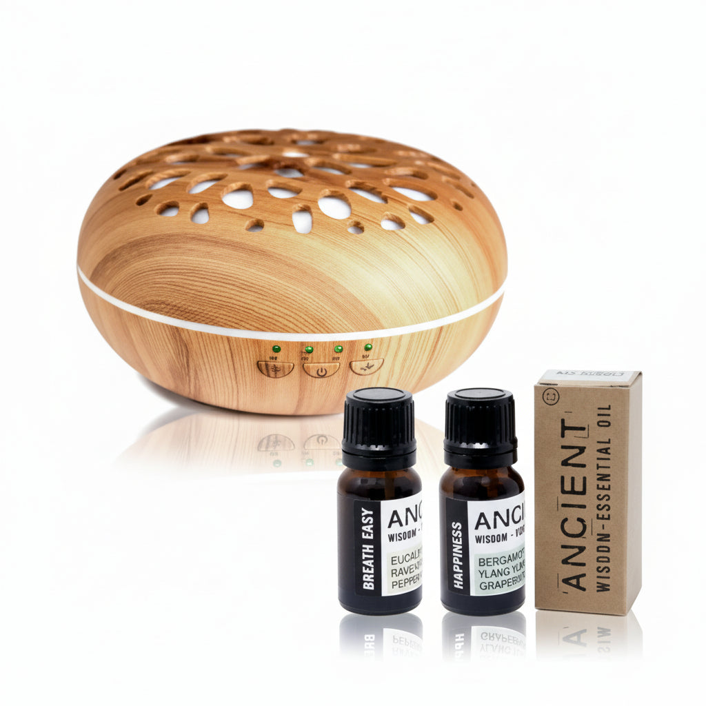 Ancient Wisdom Oslo - Aromatherapy Essential Oil Diffuser Gift Set with 2 Premium Oil Blends Home & Garden > Decor > Home Fragrance Accessories > Candle & Oil Warmers > Aroma Diffusers > Aromatherapy Essential Oil Diffuser Gift Set with 2 Premium Oil Blends emmy-jane-boutique.myshopify.com