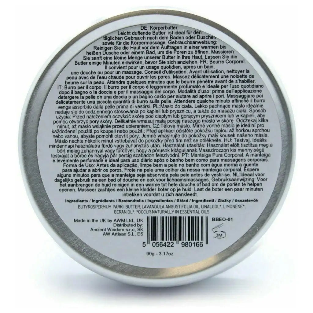 Ancient Wisdom Ancient Wisdom - Natural Aromatherapy Shea Body Butter - 90g - Vegan Friendly Health & Beauty > Personal Care > Cosmetics > Skin Care > Lotion & Moisturizer > Body Butter > Vegan Body Butter > Natural Aromatherapy Shea Body Butter emmy-jane-boutique.myshopify.com