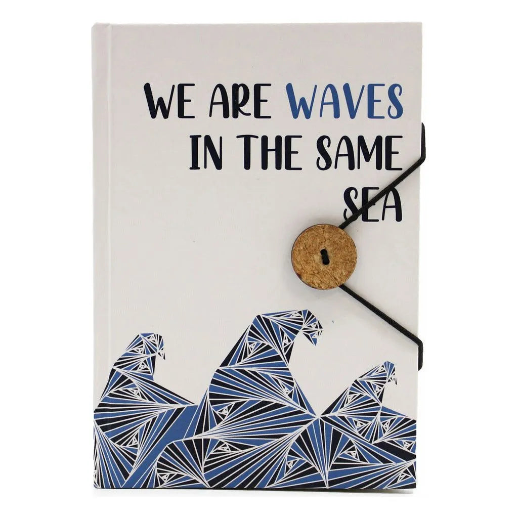 Ancient Wisdom Handmade Antique Recycled Plain Paper Notebook with Strap & Coconut Button Office Supplies > General Office Supplies > Paper Products > Notebooks & Notepads > Handmade Notebooks > Antique Recycled Plain Paper Notebook emmy-jane-boutique.myshopify.com