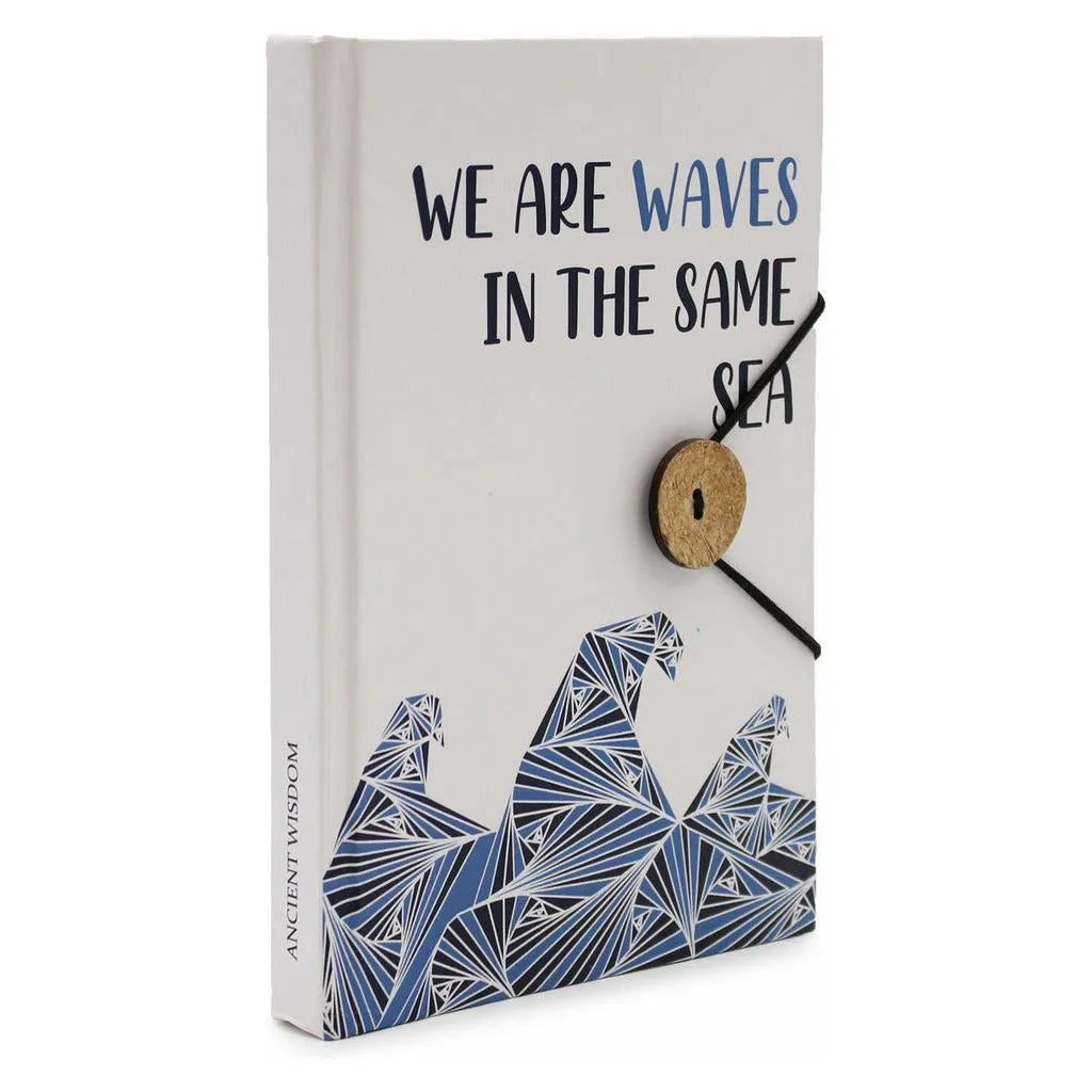 Ancient Wisdom Handmade Antique Recycled Plain Paper Notebook with Strap & Coconut Button Office Supplies > General Office Supplies > Paper Products > Notebooks & Notepads > Handmade Notebooks > Antique Recycled Plain Paper Notebook emmy-jane-boutique.myshopify.com