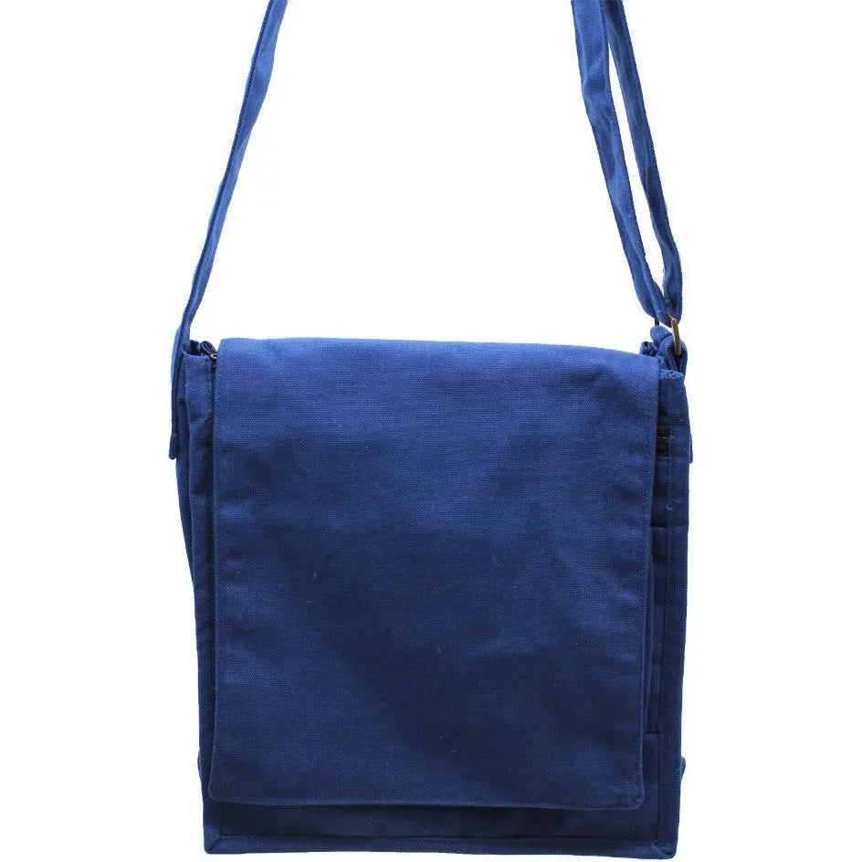 cottonnotplastic.com Natural Cotton Canvas Messenger Bag - 6 Great Colours - Plastic-Free Apparel & Accessories > Handbags, Wallets & Cases > Handbags > Crossbody Bags > Messenger Bags > Natural Cotton Canvas Messenger Bags emmy-jane-boutique.myshopify.com
