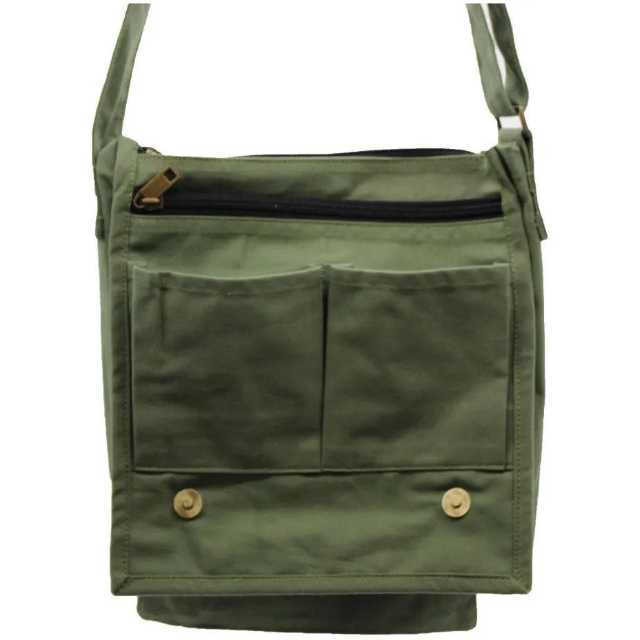 cottonnotplastic.com Natural Cotton Canvas Messenger Bag - 6 Great Colours - Plastic-Free Apparel & Accessories > Handbags, Wallets & Cases > Handbags > Crossbody Bags > Messenger Bags > Natural Cotton Canvas Messenger Bags emmy-jane-boutique.myshopify.com