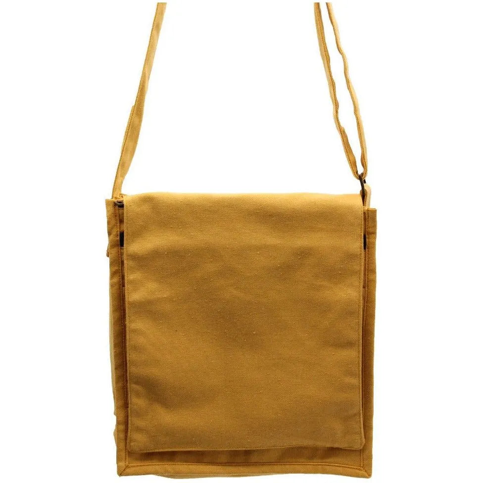 cottonnotplastic.com Natural Cotton Canvas Messenger Bag - 6 Great Colours - Plastic-Free Apparel & Accessories > Handbags, Wallets & Cases > Handbags > Crossbody Bags > Messenger Bags > Natural Cotton Canvas Messenger Bags emmy-jane-boutique.myshopify.com