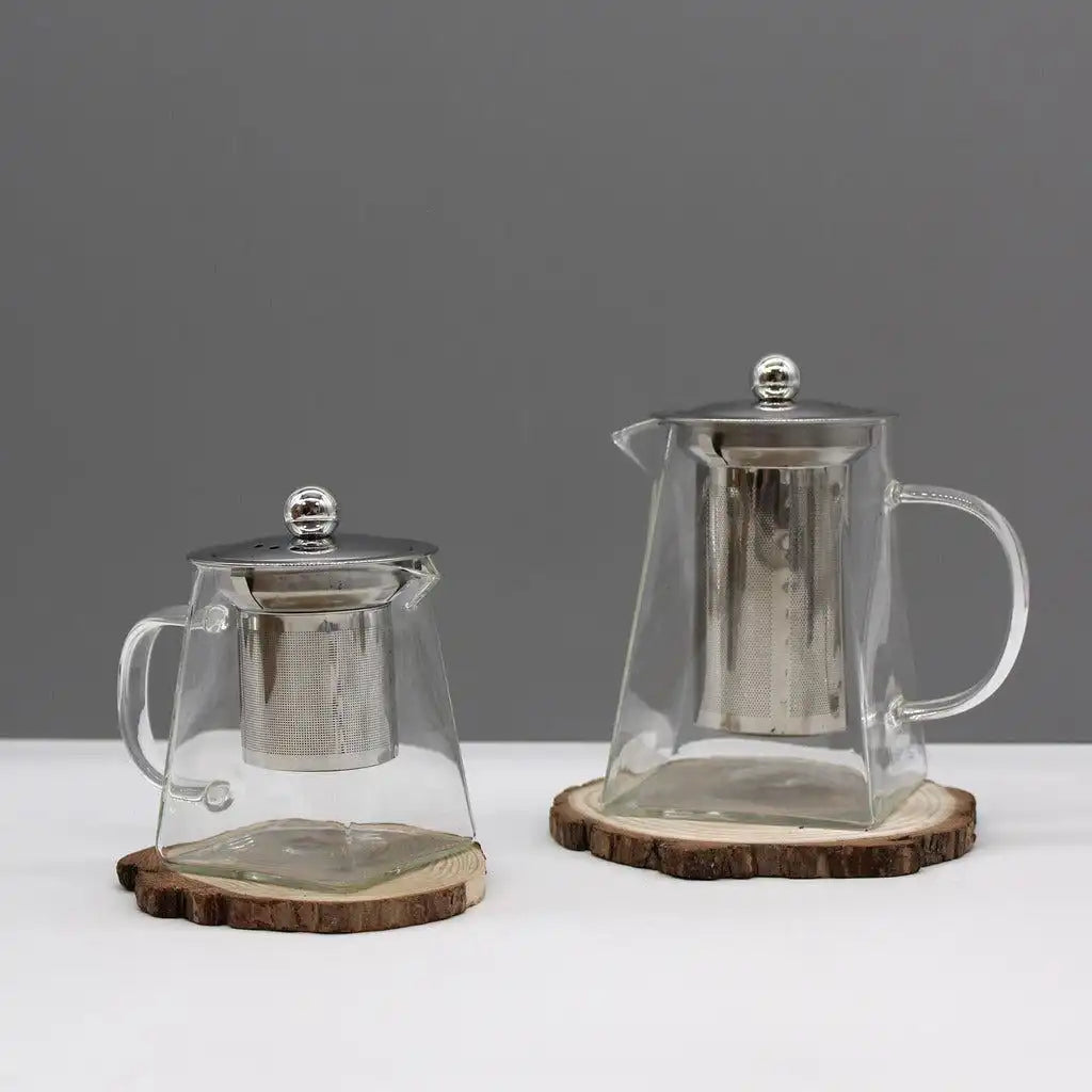 Emmy Jane Glass Infuser Teapot - Herbal Tea Maker - Steel and Glass Home & Garden > Kitchen & Dining > Tableware > Coffee Servers & Tea Pots - Teapots > Glass Infuser Teapots > Herbal Tea Makers > Steel and Glass Teapots emmy-jane-boutique.myshopify.com