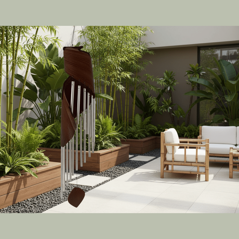 Natural Wind Chimes Coconut Leaf - 3 Colours - Fairly Traded from Indonesia