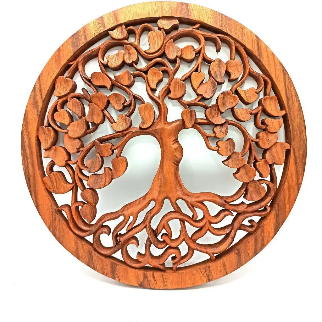 Emmy Jane Hand Carved Fairly Traded Decorative Wooden Panel - Sustainable Indonesian Suar wood Home & Garden > Decor > Artwork > Sculptures & Statues > Natural Wooden Wall Art emmy-jane-boutique.myshopify.com