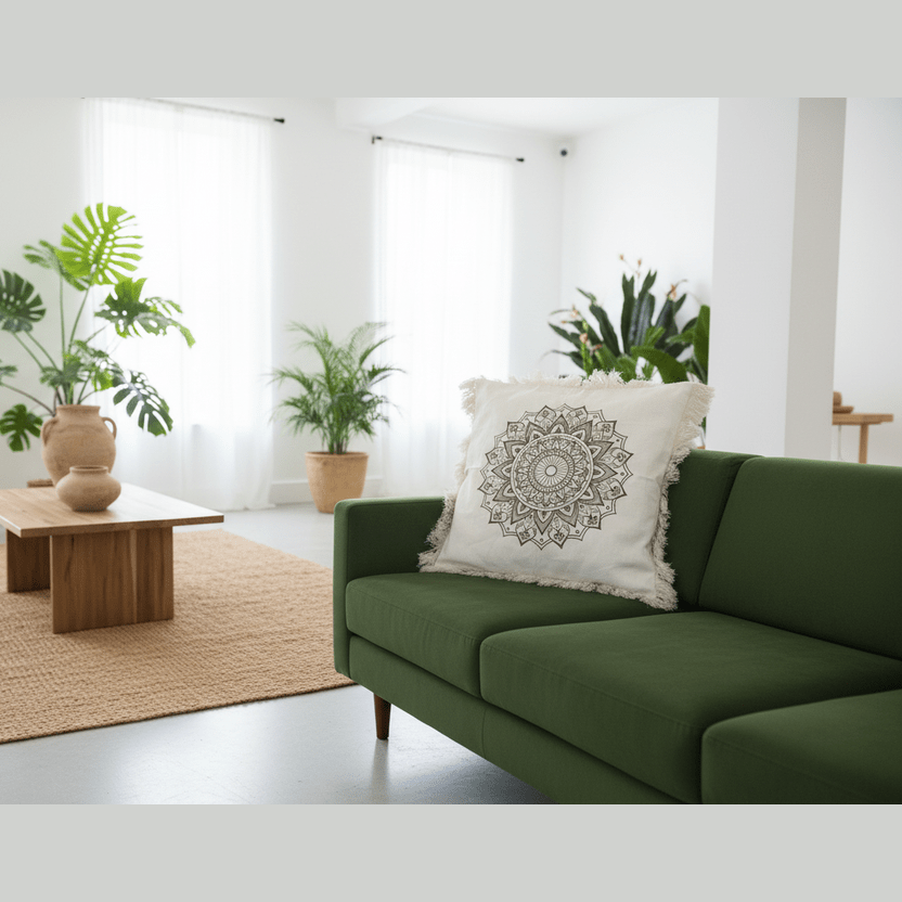 Eco-Friendly Cotton Cushion Covers - Mandala Design - 6 Shapes & Sizes