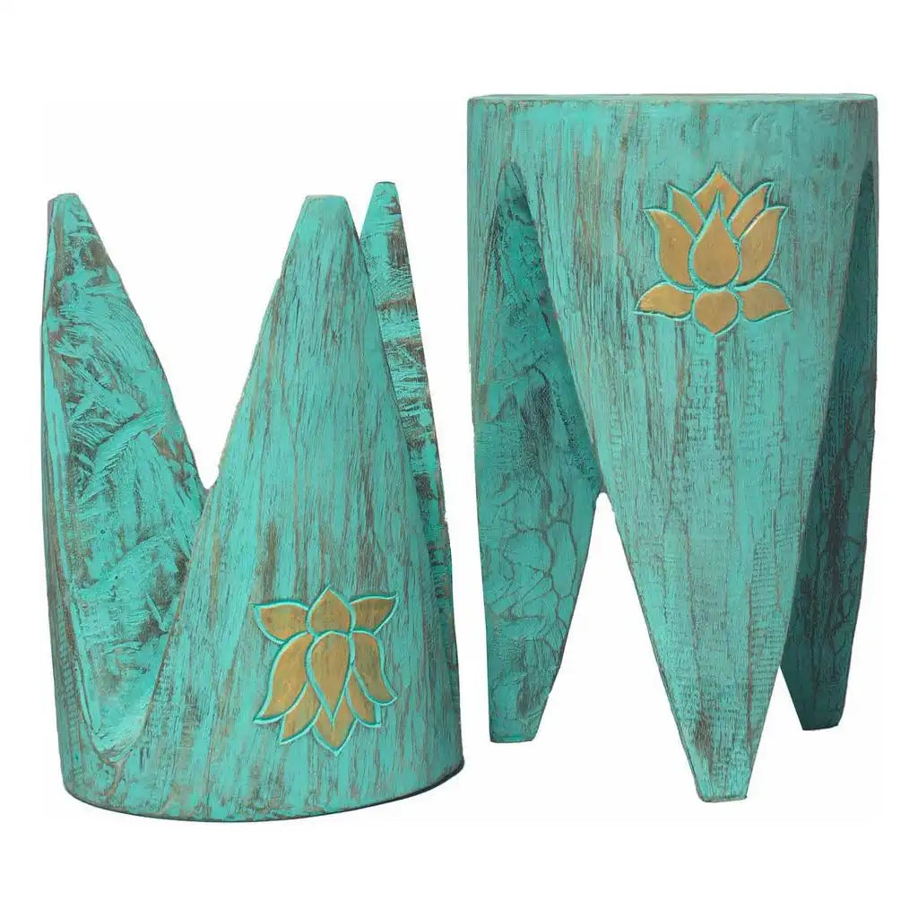 Emmy Jane Table Set of 2 - Indonesian Handmade Fairly Traded Interlocking Tribal Table Set Furniture > Tables > Accent Tables > End Tables > Table Sets > Interlocking Wooden Tribal Tables emmy-jane-boutique.myshopify.com