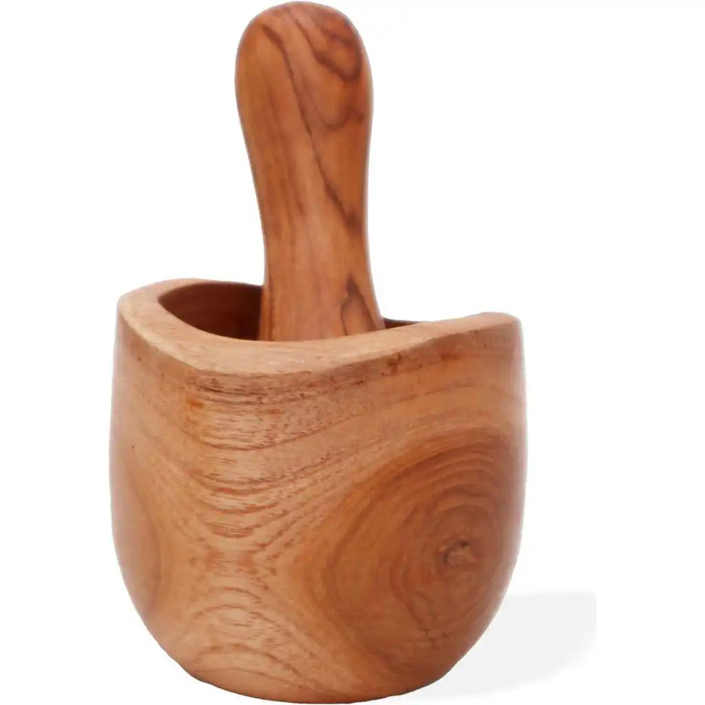 Emmy Jane Ergo - Wooden Pestle & Mortar - Natural Home Sustainable Teak Wood Home & Garden > Kitchen & Dining > Kitchen Tools & Utensils > Mortars & Pestles > Sustainable Wooden Pestle & Mortar emmy-jane-boutique.myshopify.com