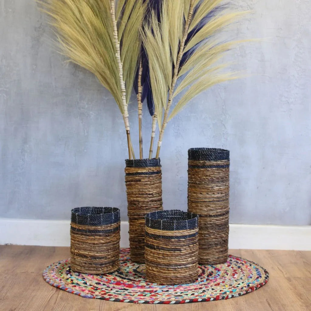 Emmy Jane Natural Home Storage - Handmade Seagrass Vase & Bins Set - Fairly Traded Home & Garden > Household Supplies > Storage & Organisation > Household Storage Containers > Storage Baskets emmy-jane-boutique.myshopify.com