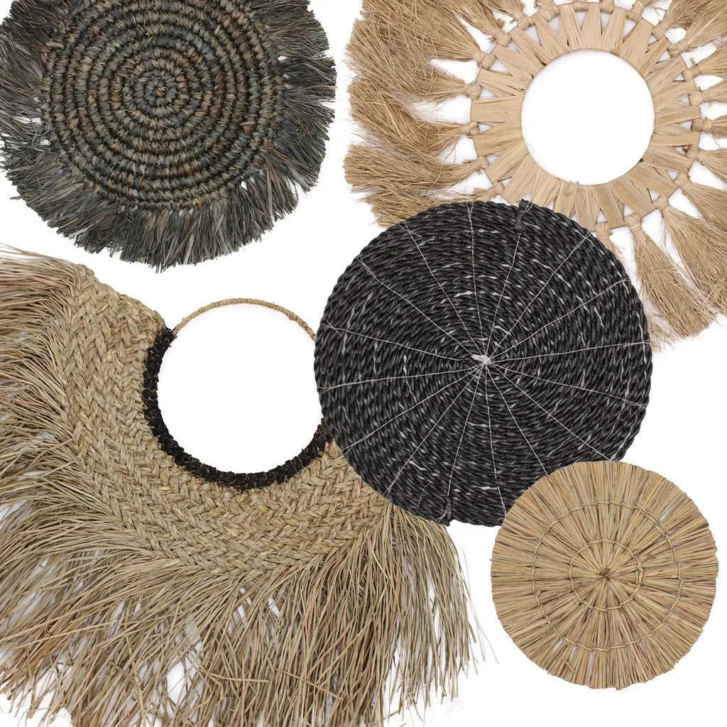 Ancient Wisdom Natural Wall Art Set - Organic Seagrass - Handmade & Fairly Traded Home Decor Home & Garden > Decor > Artwork > Posters, Prints, & Visual Artwork emmy-jane-boutique.myshopify.com