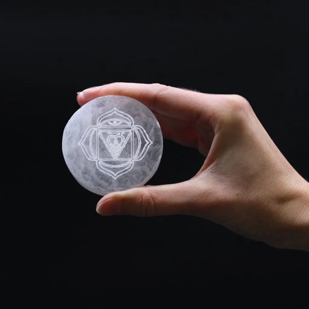 Emmy Jane Decorative Plates - Chakra Set of 7 Selenite Charging Plates Home & Garden > Decor > Decorative Plates emmy-jane-boutique.myshopify.com