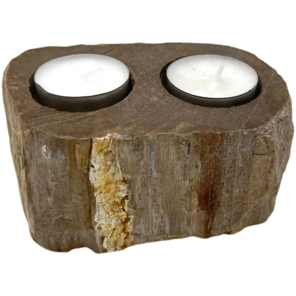 Emmy Jane Petrified Wood Candle Holder - Handcarved & Fairly Traded Home & Garden > Decor > Home Fragrance Accessories > Candle Holders emmy-jane-boutique.myshopify.com