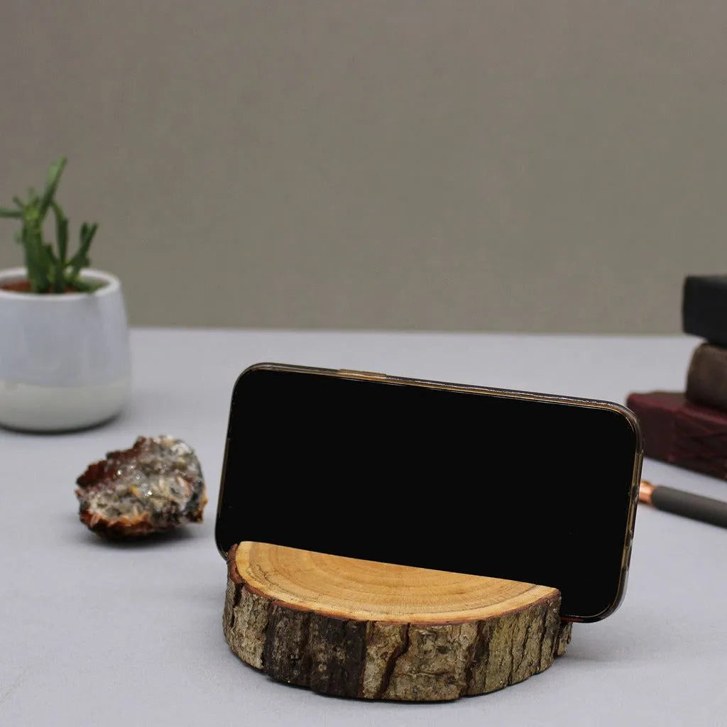 Emmy Jane Natural Wooden Phone Holders - Mobile Device Phone Wood Stand Electronics > Communications > Telephony > Mobile Phone Accessories > Mobile Phone Stands > Wood Phone Stand > Eco-friendly wood phone holder emmy-jane-boutique.myshopify.com