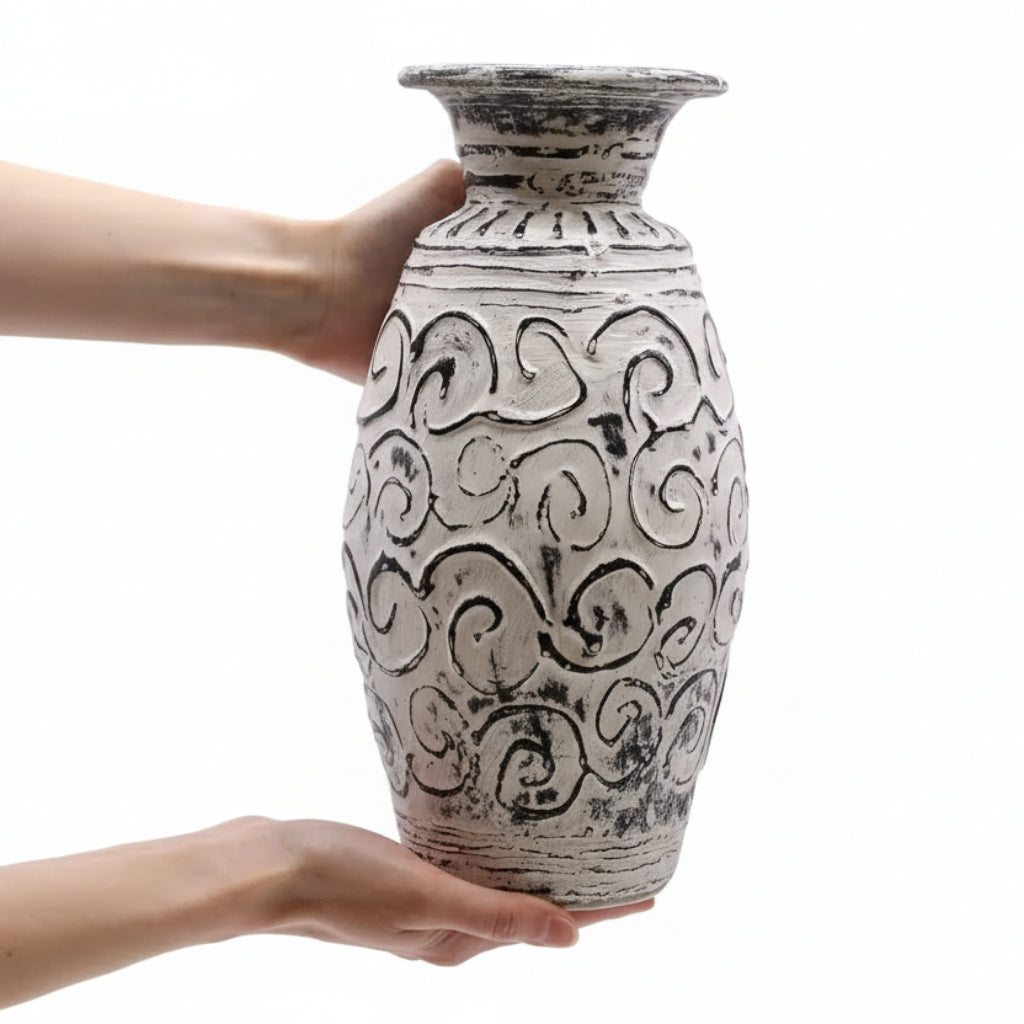 Emmy Jane Ceramic Vases from Lombok - Indonesian pottery - Fairly Traded - Black & White Home & Garden > Decor > Vases > Ceramic Vases from Lombok > Indonesian pottery Vases > Fairly Traded vases > Black & White Vases emmy-jane-boutique.myshopify.com