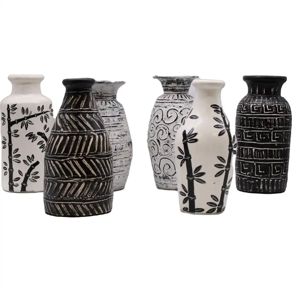 Emmy Jane Ceramic Vases from Lombok - Indonesian pottery - Fairly Traded - Black & White Home & Garden > Decor > Vases > Ceramic Vases from Lombok > Indonesian pottery Vases > Fairly Traded vases > Black & White Vases emmy-jane-boutique.myshopify.com