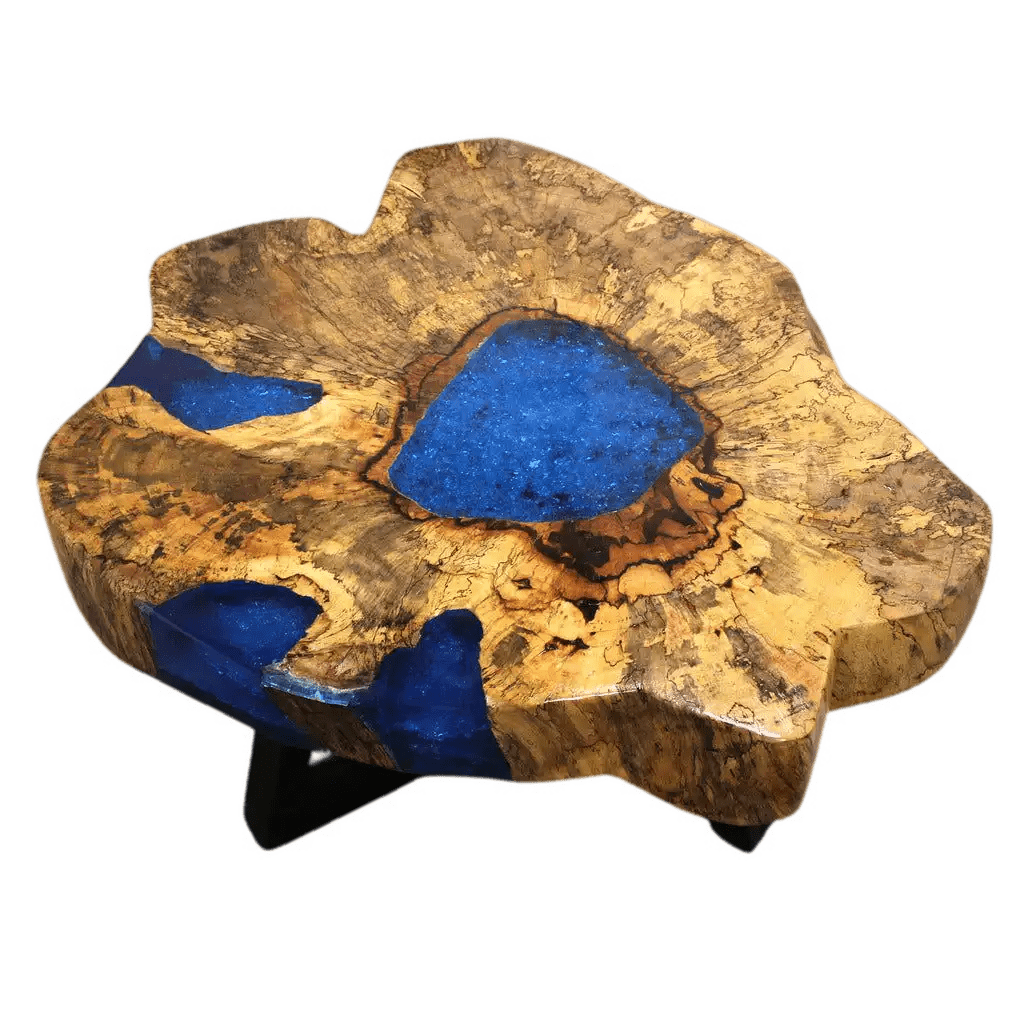 Ancient Wisdom Wooden Coffee Table - Natural Tamarind Wood and Resin - Aqua and Sky Blue Furniture > Tables > Accent Tables > Coffee Tables > Wooden Coffee Table > Natural Tamarind Wood and Resin Accent Tables > Aqua and Sky Blue Coffee Tables emmy-jane-boutique.myshopify.com