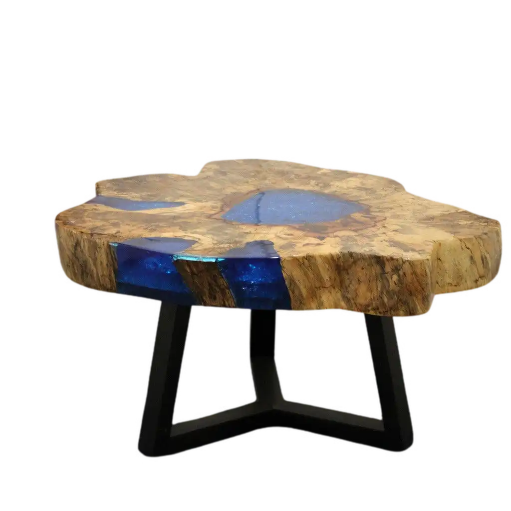 Ancient Wisdom Wooden Coffee Table - Natural Tamarind Wood and Resin - Aqua and Sky Blue Furniture > Tables > Accent Tables > Coffee Tables > Wooden Coffee Table > Natural Tamarind Wood and Resin Accent Tables > Aqua and Sky Blue Coffee Tables emmy-jane-boutique.myshopify.com
