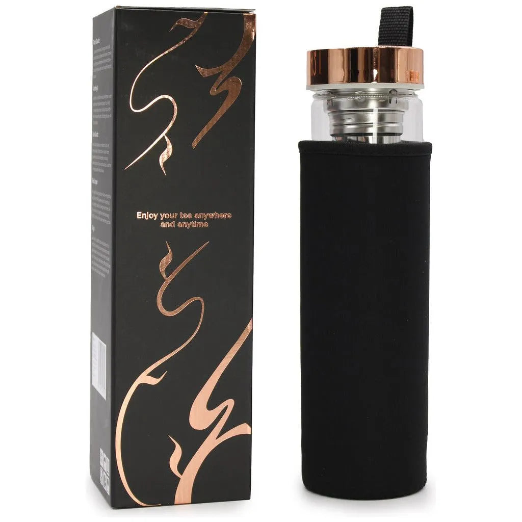 Ancient Wisdom Crystal Glass Tea Infuser Bottle - Glass Water Bottle with Gemstones Home & Garden > Kitchen & Dining > Tableware > Coffee Servers & Tea Pots > Tea Infuser bottles > Crystal Glass Tea Infuser Bottle emmy-jane-boutique.myshopify.com